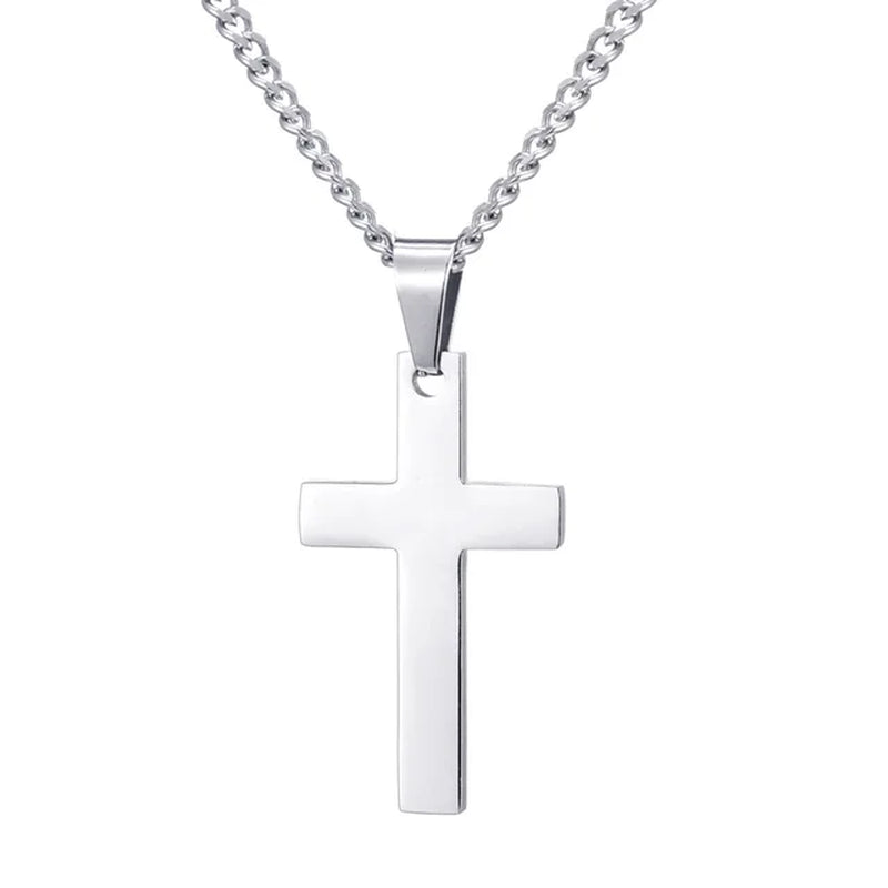 Christian Cross Pendant Necklace Men'S Necklace New Fashion Metal Religious Amulet Pendant Accessory Party Jewelry